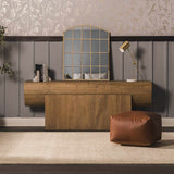 Barrington Leather Ottoman Pouf