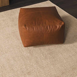 Barrington Leather Ottoman Pouf
