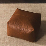 Barrington Leather Ottoman Pouf
