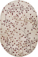 Made to Order Custom Size Beige Burgandy Elsu Area Rug