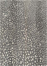 Close-up of Livabliss Athena ATH-5163 rug. Hand-tufted wool rug in light gray with an all-over cream organic spot pattern. Design-Rectangle-912