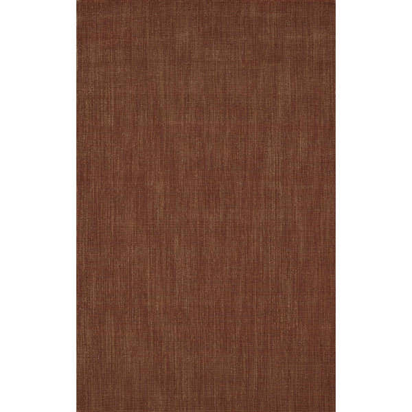Close-up of the hand-loomed Dalyn Monaco MC100 Paprika Area Rug showing its woven texture and rich red paprika color.