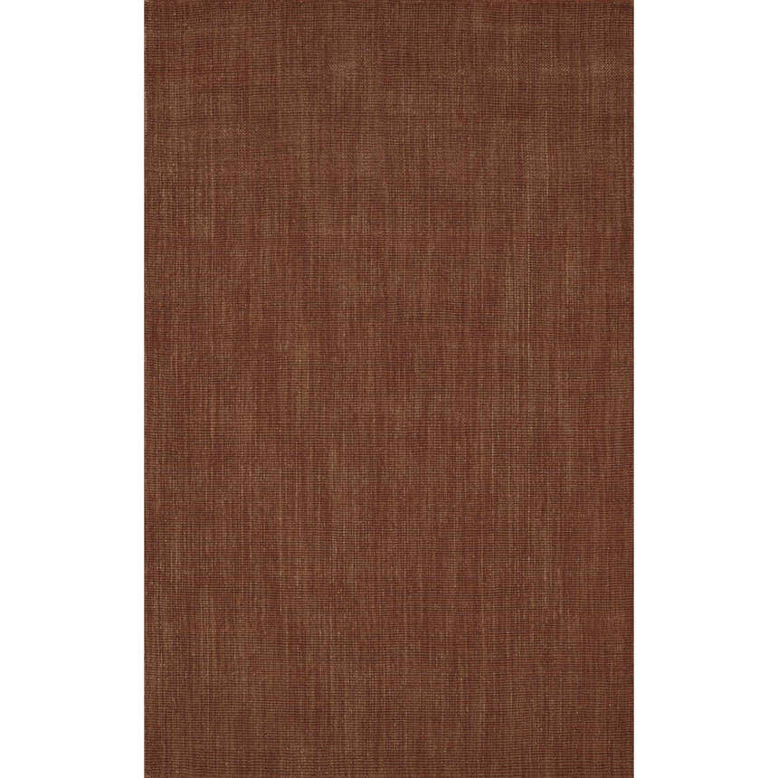 Close-up of the hand-loomed Dalyn Monaco MC100 Paprika Area Rug showing its woven texture and rich red paprika color.
