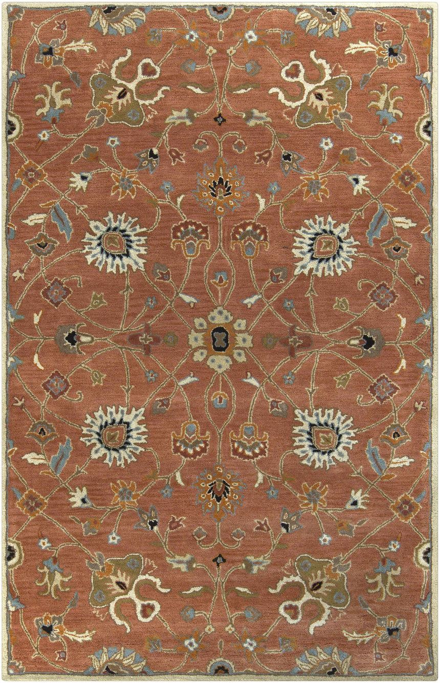 Made to Order Custom Size Logville Hand Tufted Rust 1119 Area Rug