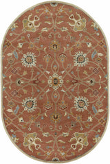 Made to Order Custom Size Logville Hand Tufted Rust 1119 Area Rug