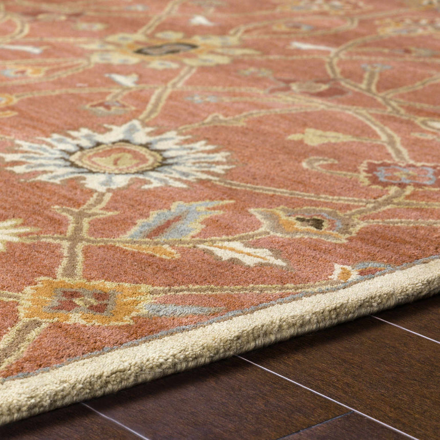 Made to Order Custom Size Logville Hand Tufted Rust 1119 Area Rug