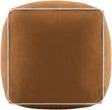 Lusaa Tan Wool Pouf Ottoman