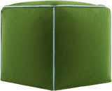 Dudo Green Wool Pouf Ottoman