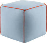 Bevuo Blue Wool Pouf Ottoman