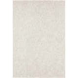 Close-up of the textured Dalyn Mateo ME1 Ivory Area Rug, a hand-tufted wool and viscose rug in cream, chestnut, and taupe.