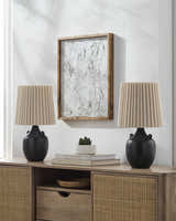 Marostica Black & Cream Ceramic Table Lamp