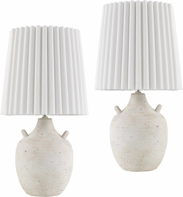 Marostica White Ceramic Table Lamp