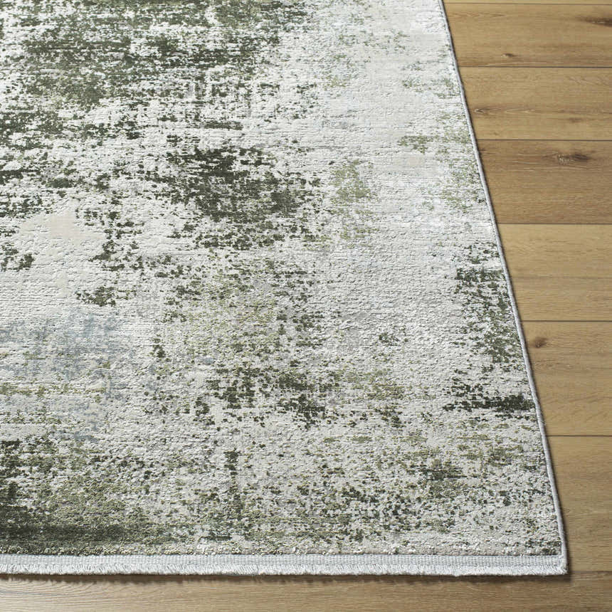 Sample Milda Luxury Fringed Faux Silk Rug