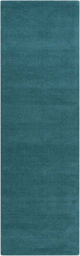 Made to Order Custom Size Brockton Solid Wool Teal Area Rug