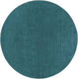Made to Order Custom Size Brockton Solid Wool Teal Area Rug