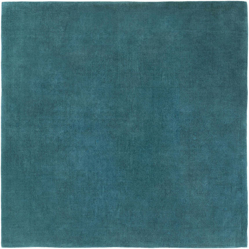 Made to Order Custom Size Brockton Solid Wool Teal Area Rug