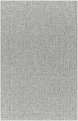 Close-up of the woven texture of the gray and peach Medih Area Rug. Polypropylene material. Design-Rectangle-517