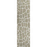 Close-up of Dalyn Mali ML4 Stone Washable Area Rug. Chestnut and ivory stones pattern. Casual style, machine-made.