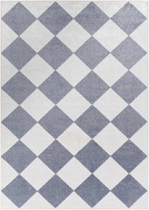 Ulric Gray Diamond Washable Area Rug