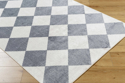 Ulric Gray Diamond Washable Area Rug