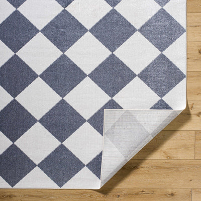 Ulric Gray Diamond Washable Area Rug