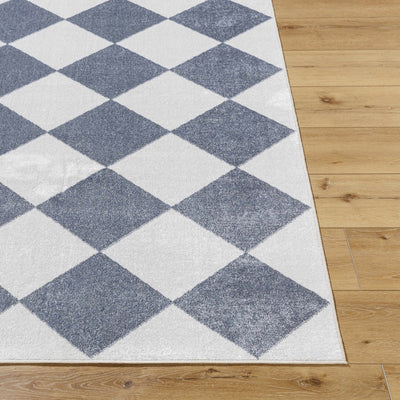 Ulric Gray Diamond Washable Area Rug