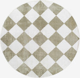 Ulric Green Diamond Washable Area Rug