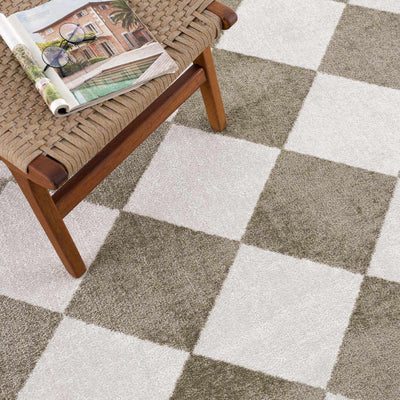 Ulric Green Diamond Washable Area Rug