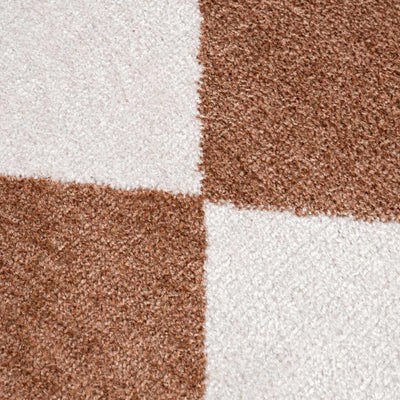 Ulric Brown Diamond Washable Area Rug