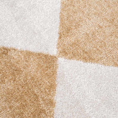 Ulric Light Beige Diamond Washable Area Rug