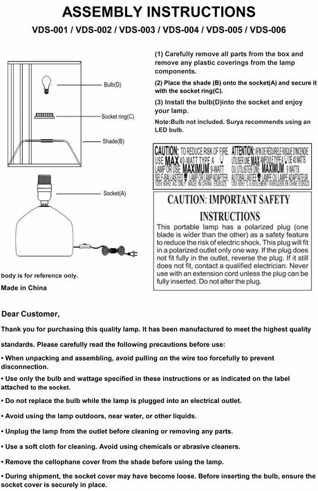 Manzaneda Blue Table Lamp
