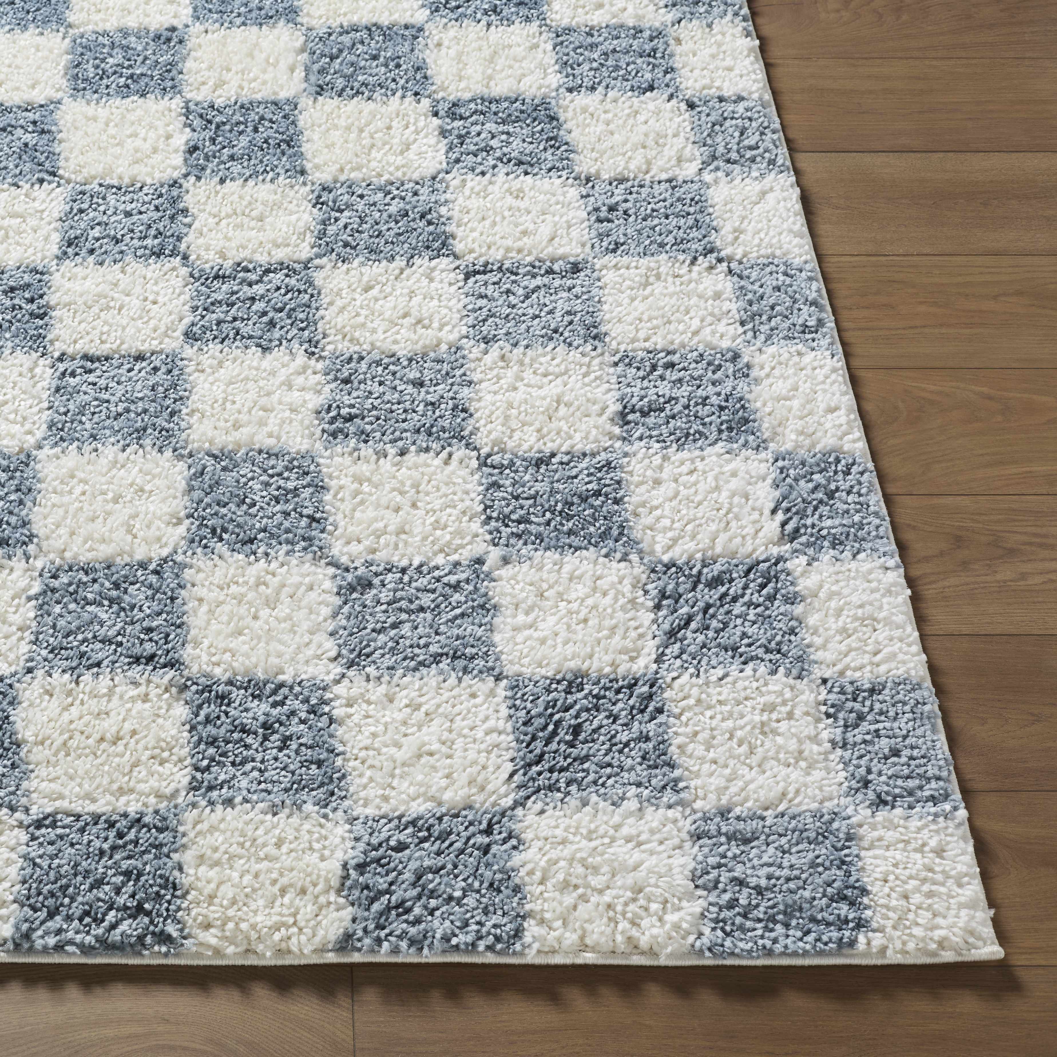Gridline Gray & Ivory Checkered Area Rug – Boutique Rugs