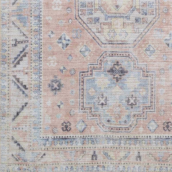Sample Morcott Peach Washable Area Rug