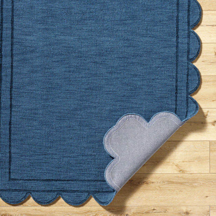 Made to Order Custom Size Uhuro Blue Geometric Area Rug
