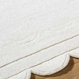 Made to Order Custom Size Uhuro White Geometric Area Rug