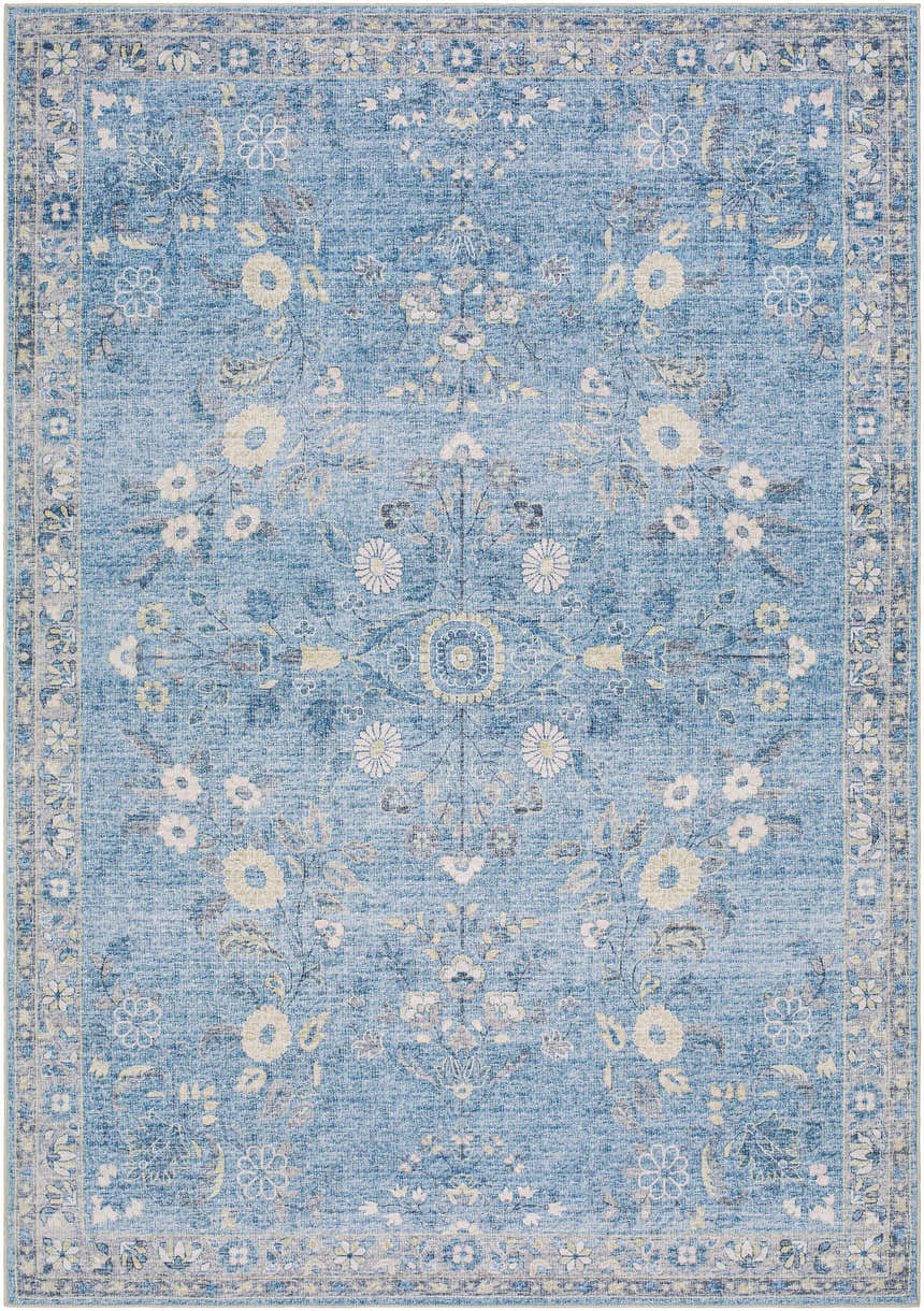 Sample Meyly Blue Washable Area Rug