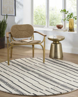 Moorebank Black Striped Wool Rug