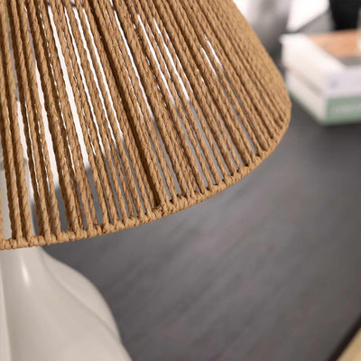 Maierdorf Beige Textured Ceramic Table Lamp