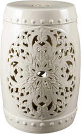 Millstatt White Outdoor End Table