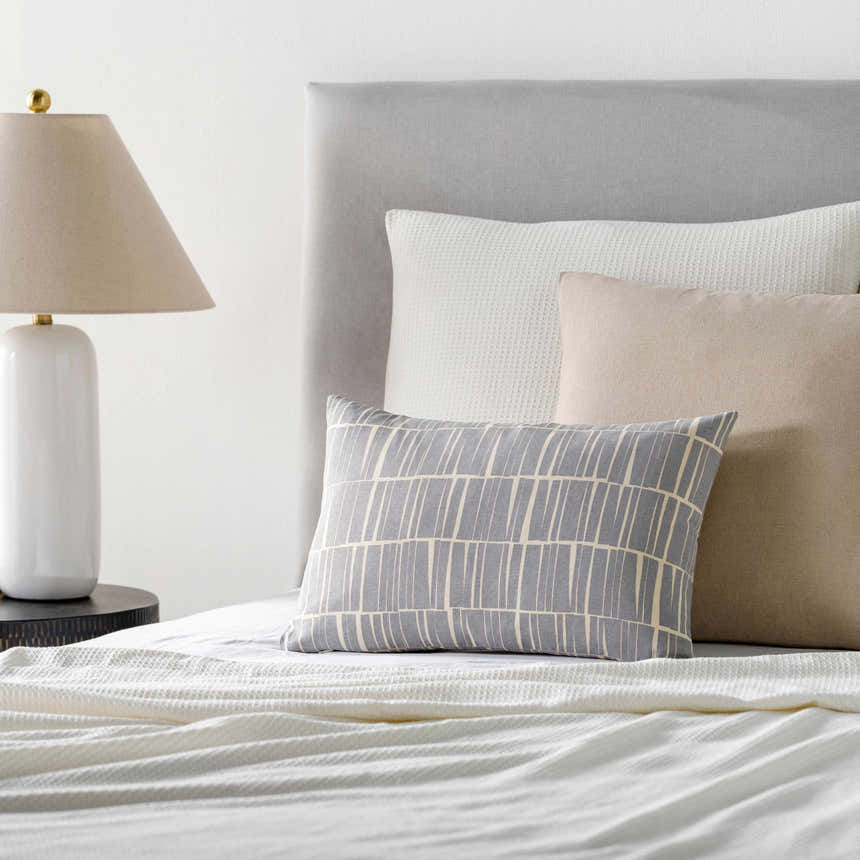 Nangan Modern Gray Geometric Throw Pillow - Clearance