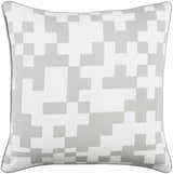 Narborough Gray Pixel Pattern Accent Pillow - Clearance