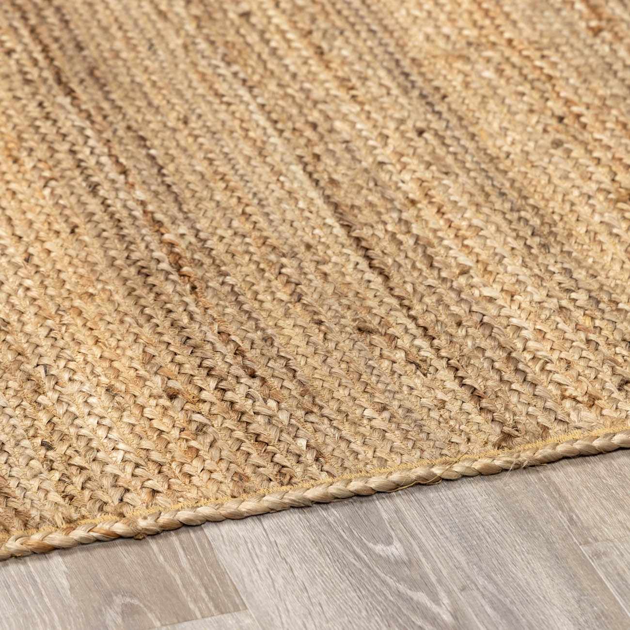 Made to Order Custom Size Tan Shippagan Jute Braided Area Rug
