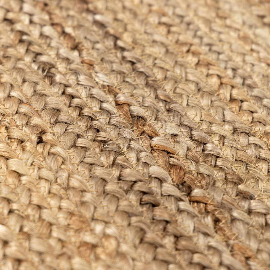 Made to Order Custom Size Tan Shippagan Jute Braided Area Rug
