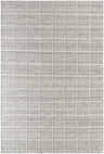 Close-up of the hand woven Nissa Checkered Area Rug. Light gray and off white wool with a farmhouse style checkered pattern. Design-Rectangle-576