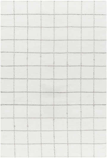 Made to Order Custom Size Nissa White Gray Checkered Area Rug