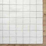 Made to Order Custom Size Nissa White Gray Checkered Area Rug