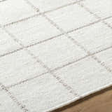 Made to Order Custom Size Nissa White Gray Checkered Area Rug