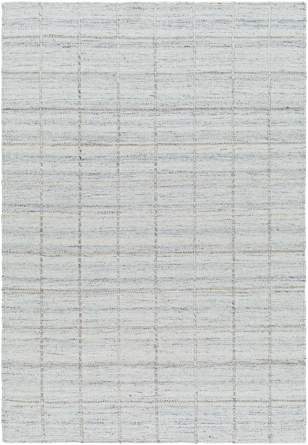 Sample Nissa Light Gray Checkered Area Rug