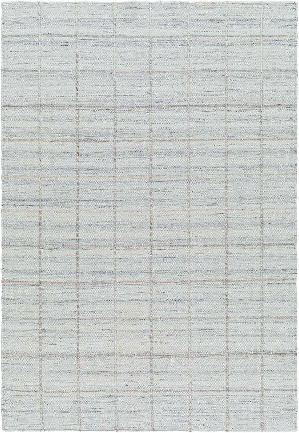 Made to Order Custom Size Nissa Light Gray Checkered Area Rug