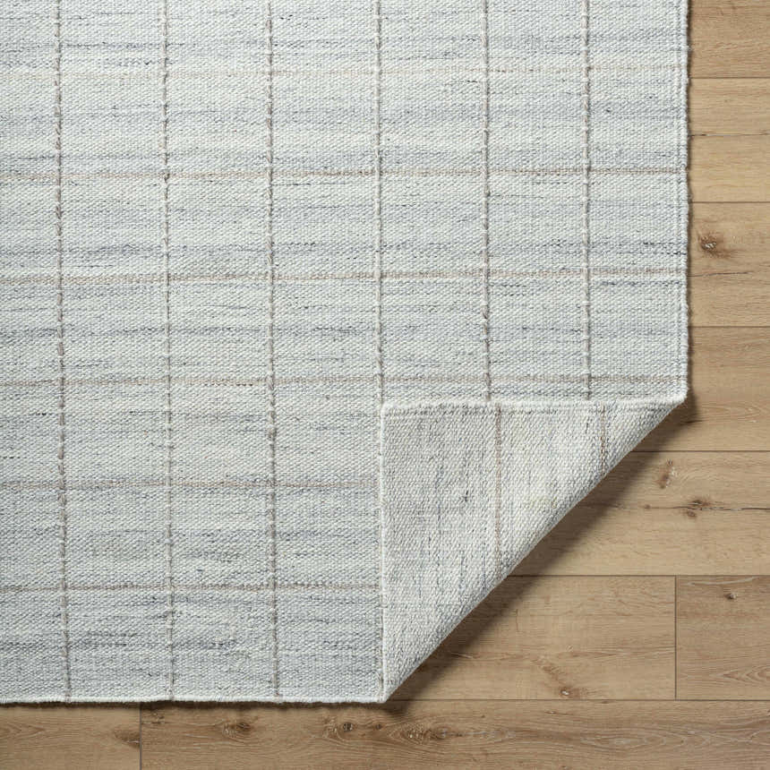 Made to Order Custom Size Nissa Light Gray Checkered Area Rug
